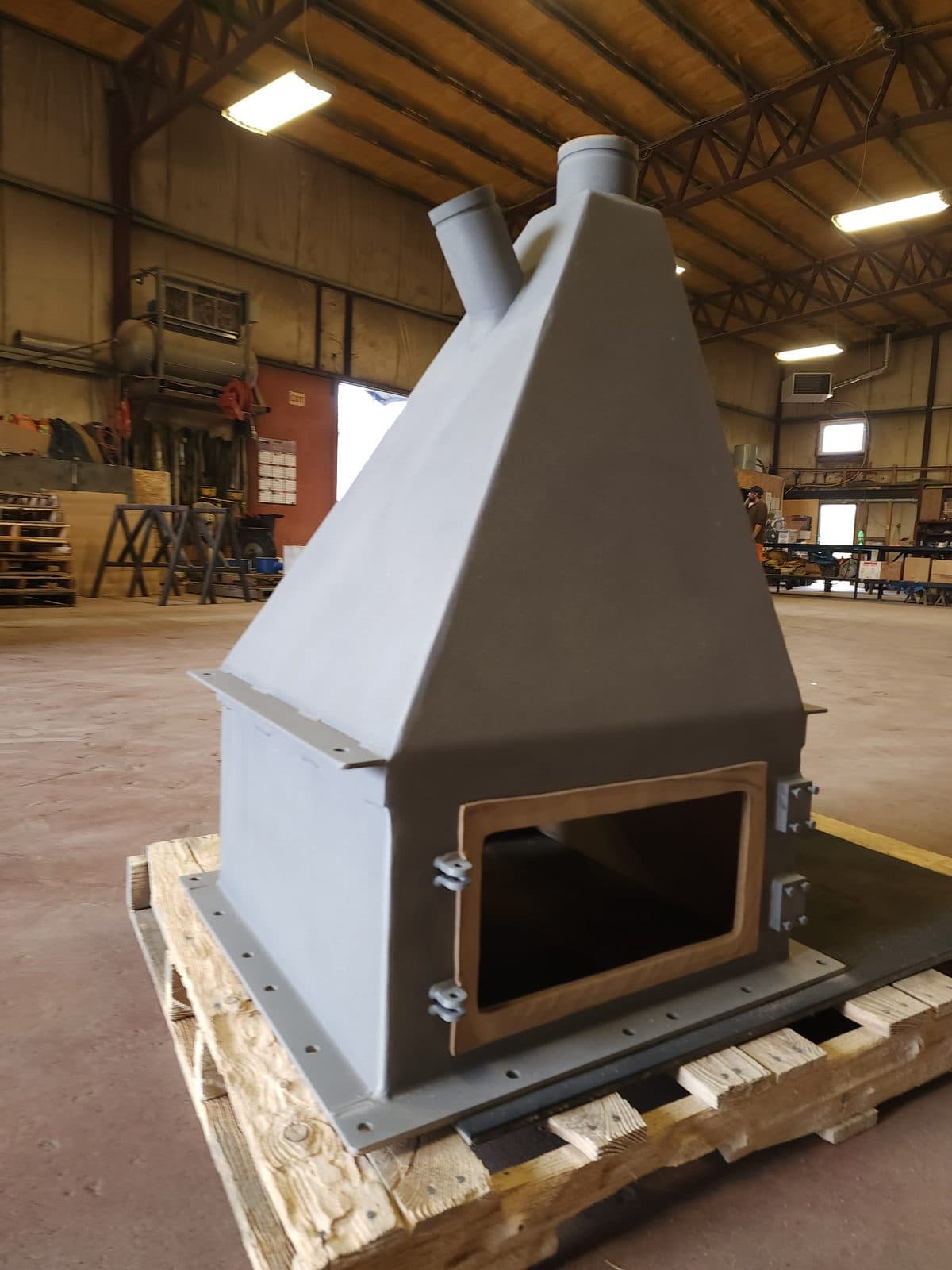 Fabricated steel hood